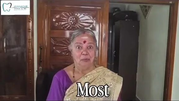 Patient of Jayanagar Dental Clinic speaking about her treatment